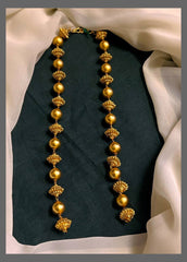 Double Design Golden Beads Haram - PB00421