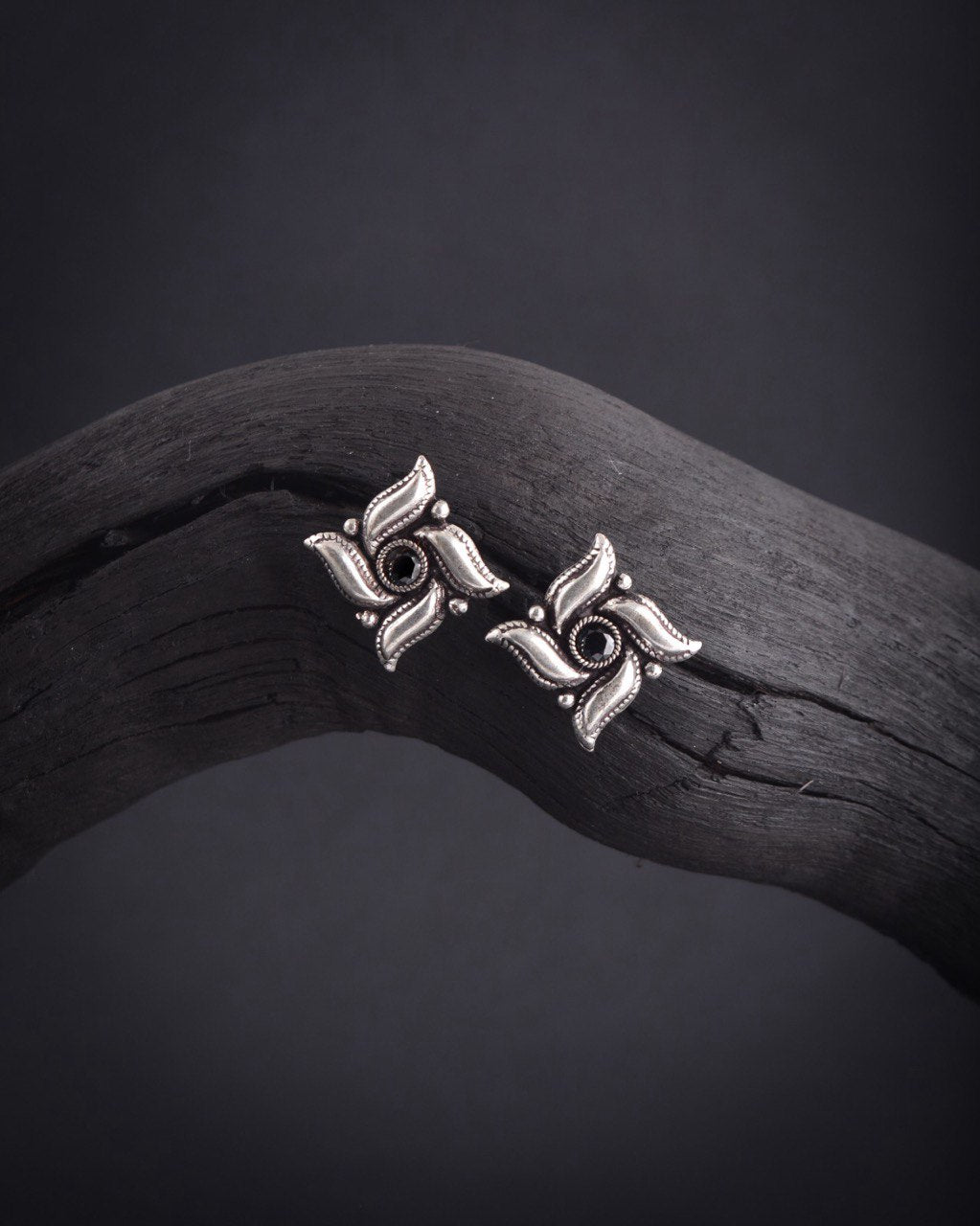 German Silver Designer Earrings - NE00628