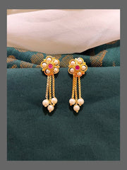 Flower Hangging With White Pearl - NE00407