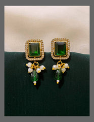 Stone Earrings With Pearls In Victorian - VE00166