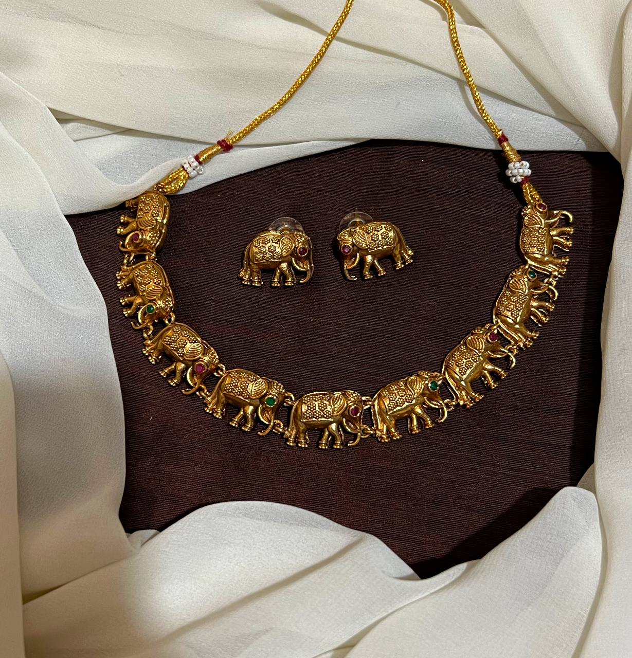 Antique Polish Elephants Set - NN00633