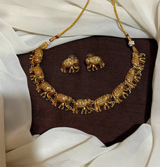 Antique Polish Elephants Set - NN00633