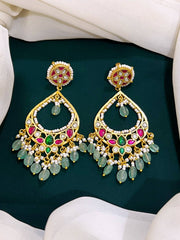 Dew Drop Earring in Kundan - KE00176