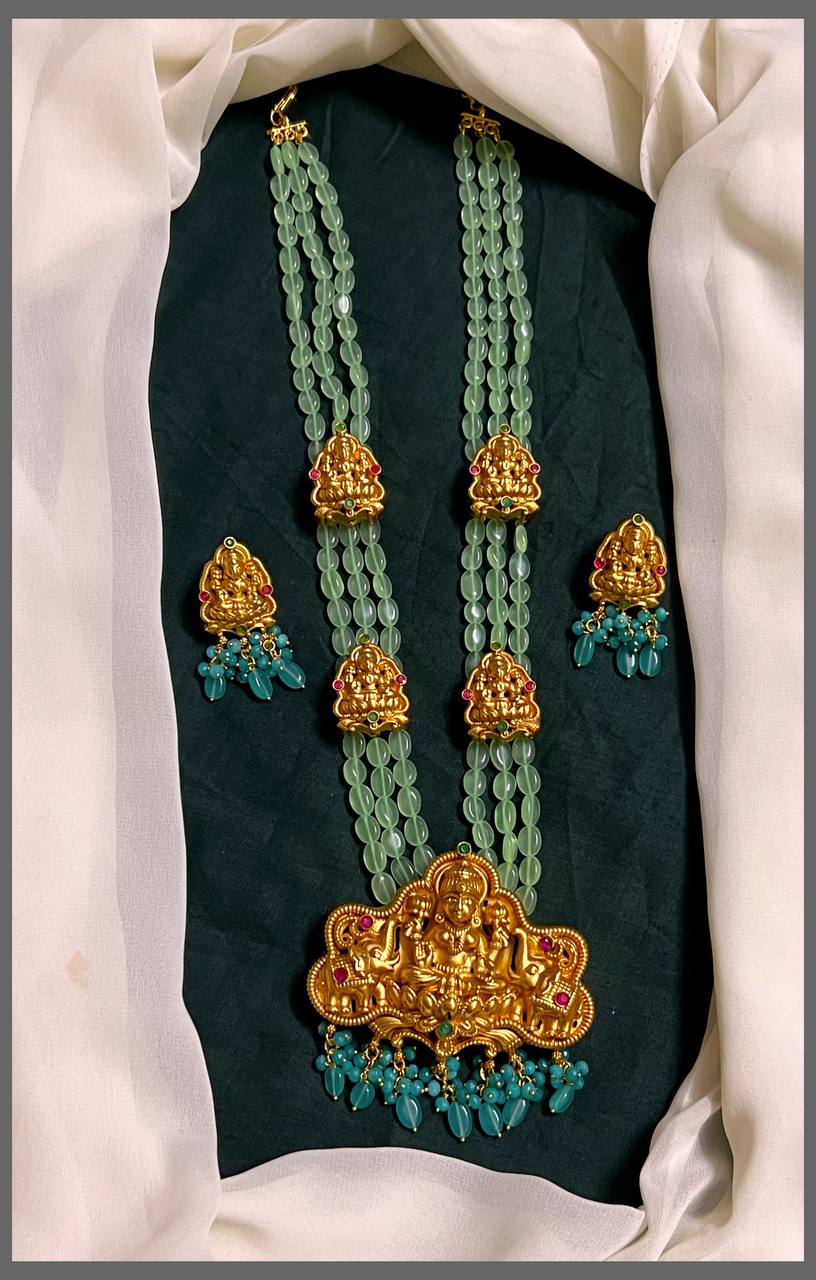 Pearl Haram with Lakshmi Pendant - PB00282