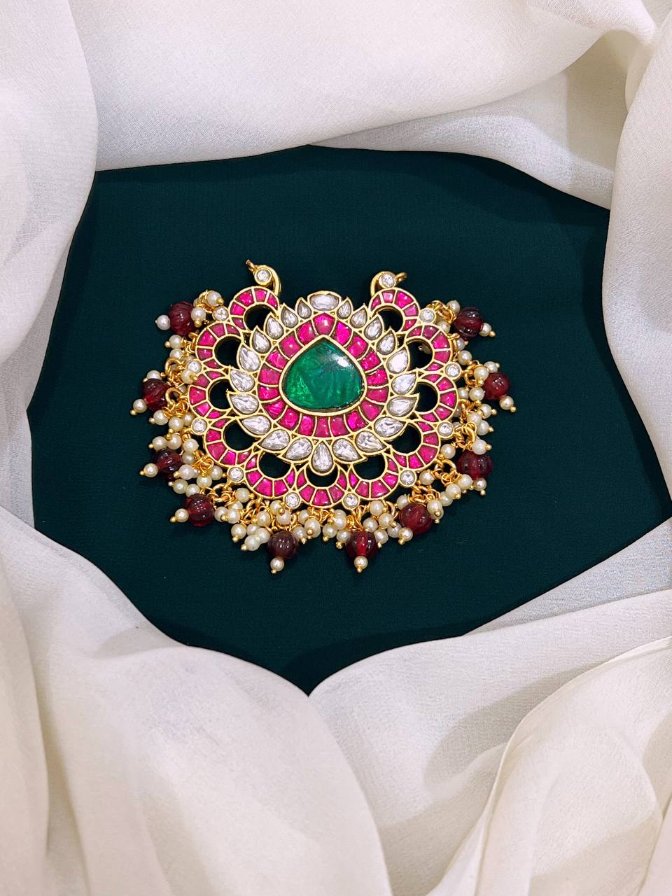 Due Dropes in Jadau Kundan Pendent - KP0029