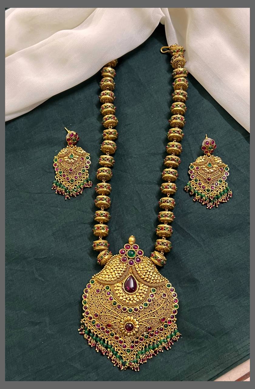 Antique Multicolor Haram In Nakshi - NH00322