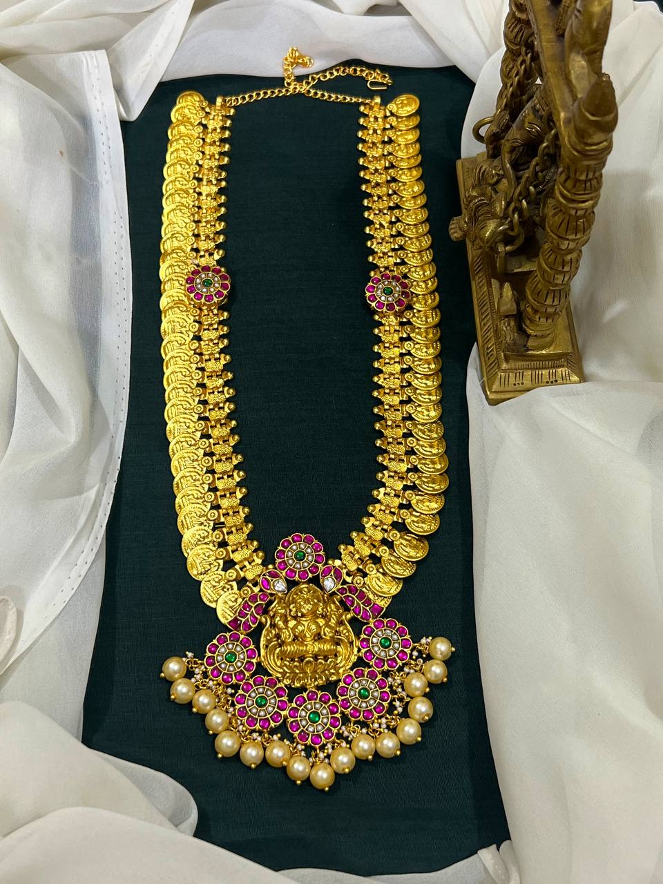 Jadau Lakshmi Pendant Kaasu Haram -KH00383