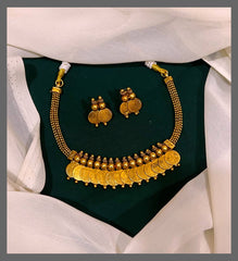 Lakshmi Kasu Necklace In Nakshi - NN00471