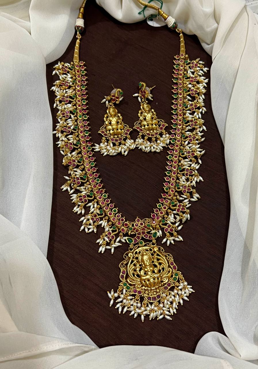 Nakshi Lakshi Rice Pearls Haram - NH00470