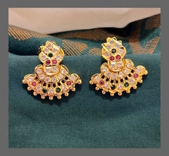Stone Earring In Nakshi - NE00409