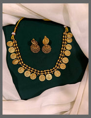 Lakshmi Kasu Necklace In Nakshi - NN00482