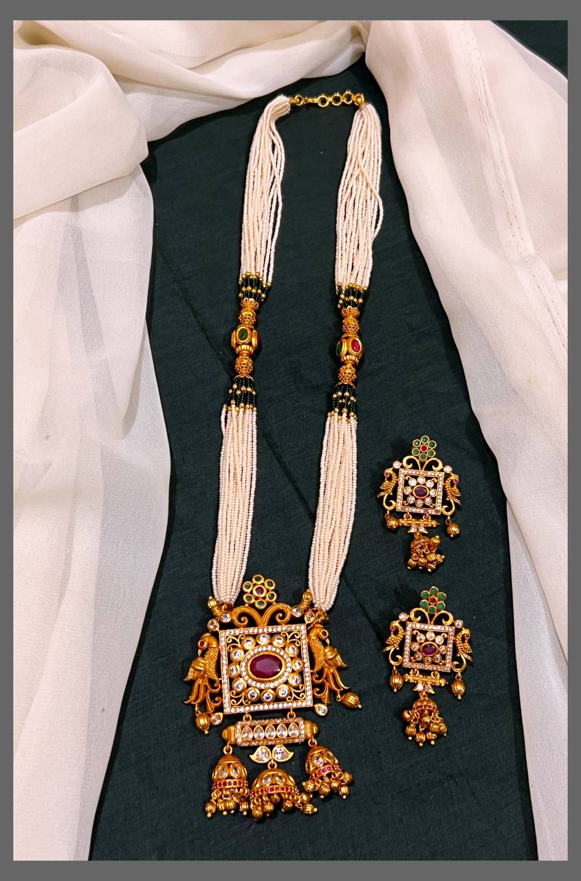 White Pearl Haram With Pendant - PB00332