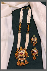 White Pearl Haram With Pendant - PB00332