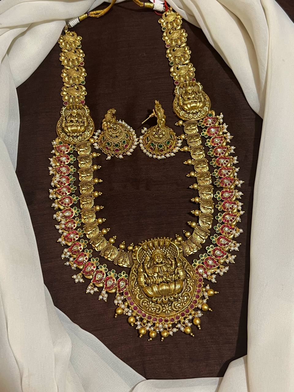 Double Layer Nagaru Haram In Nakshi - NH00340