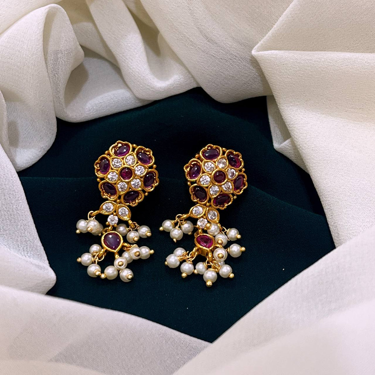 Kempu Antique Earrings - NE072