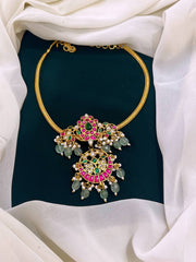 Chand bail Jadav Kundan Multi Necklace - KN0033