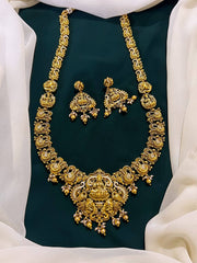Lord Lakshmi Haram Pendent with peacock - NH0033