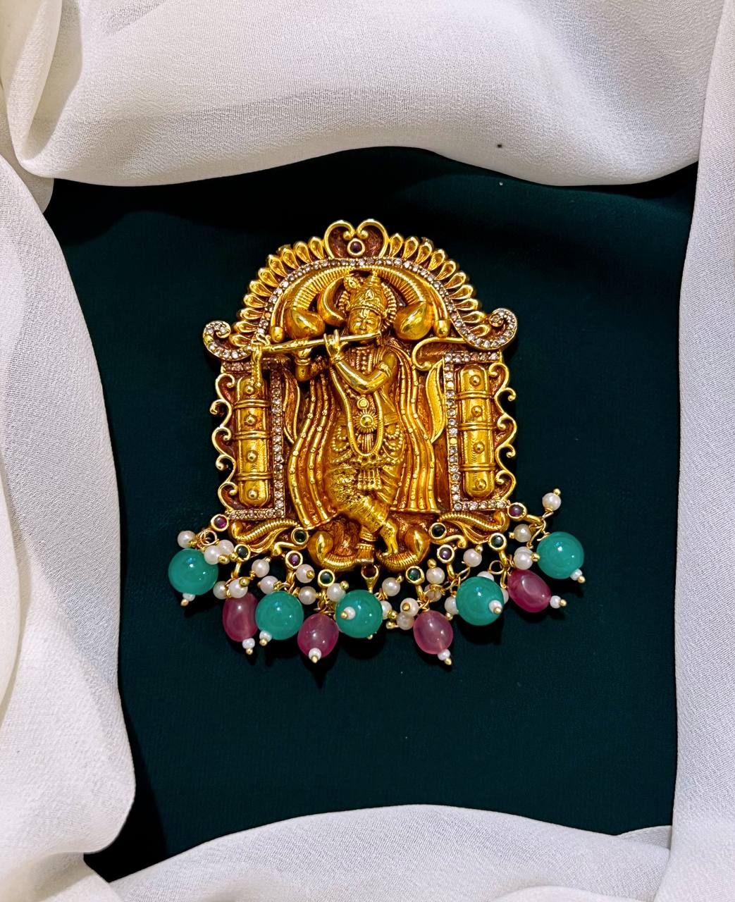 Krishna Pendent in Kundan - KP0063
