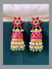 Ruby Flower Jimikki in Kundan - KE00166
