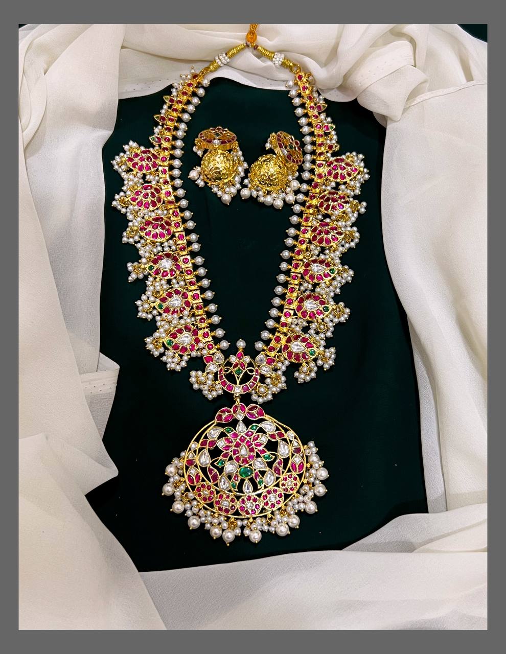Mango Guttipusalu In Gold Finish With Jhumki - KH00215