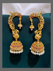 Peacock Nakshi Earcuffs - NE0207