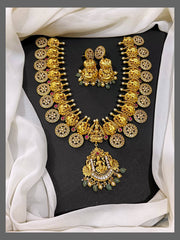 Jadau Bottu Haram With Screw Back Jhumkis - KH00239
