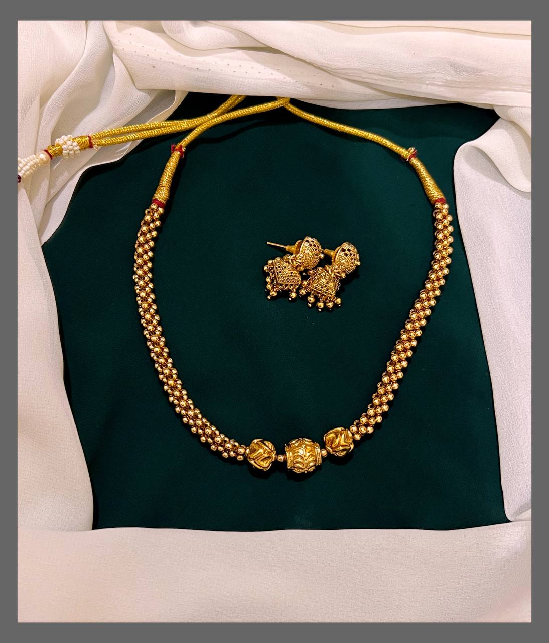 Beautiful  Nakshi Ball Necklace - NN00263