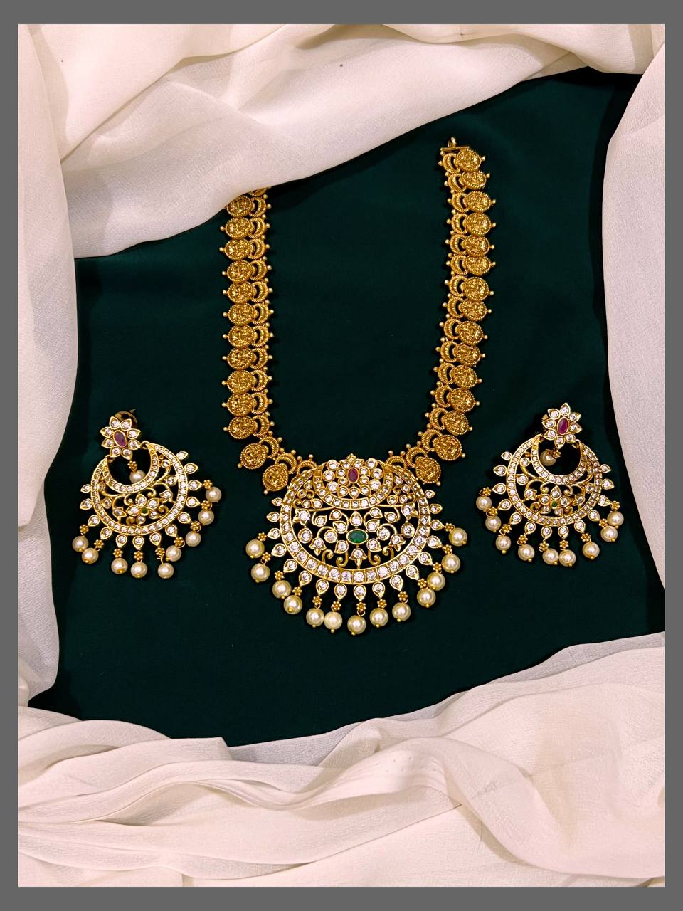 kasu Haram with Stone Pendant - NH00191