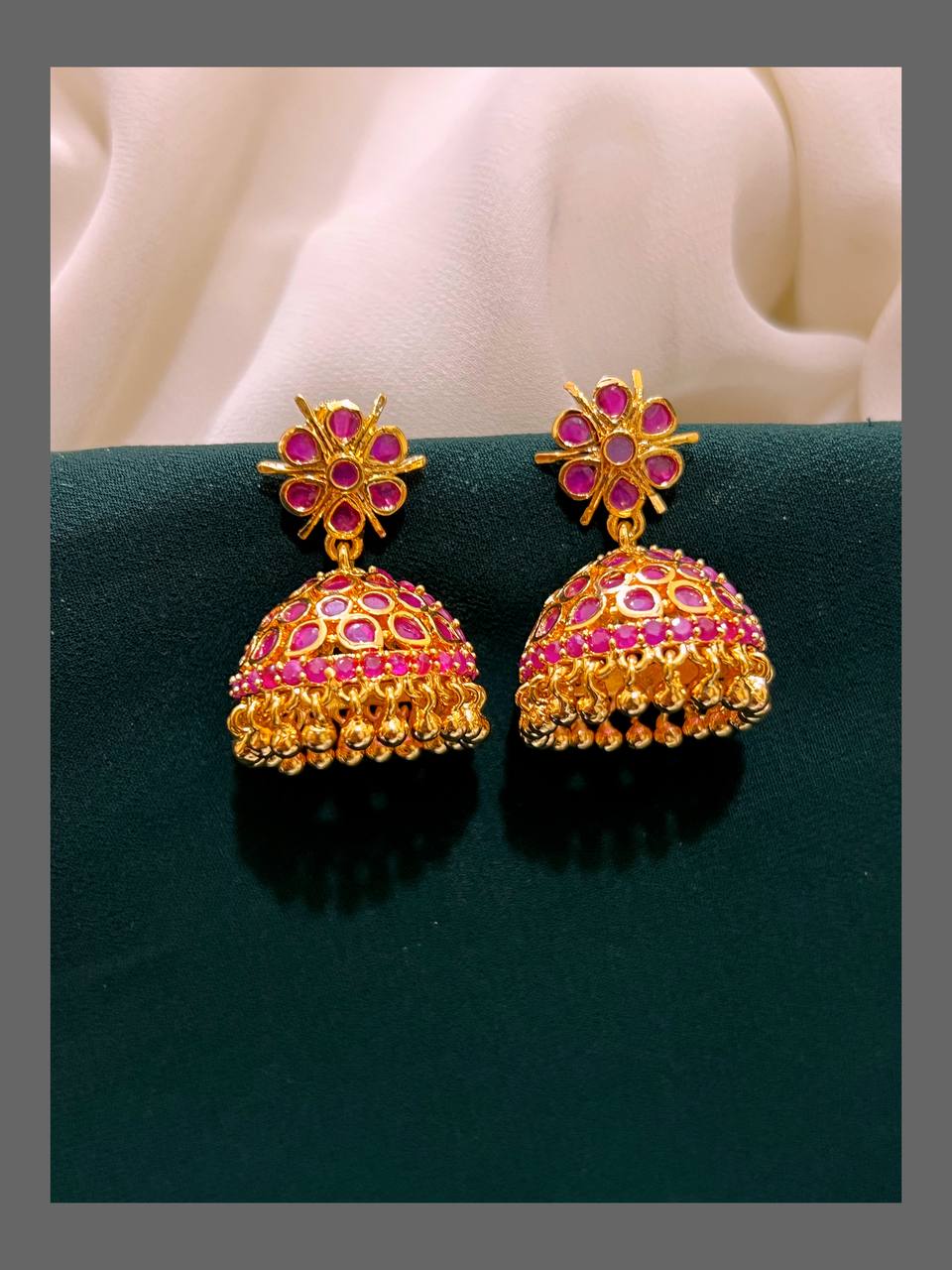 Beautiful Small Jhumki In Nakshi - NE00367
