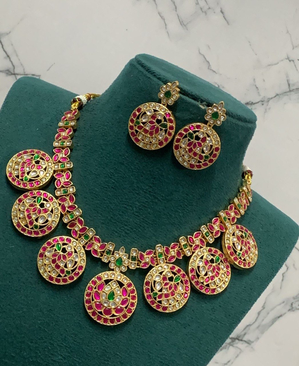 Bottu Mala Necklace In Kundan - KN00418