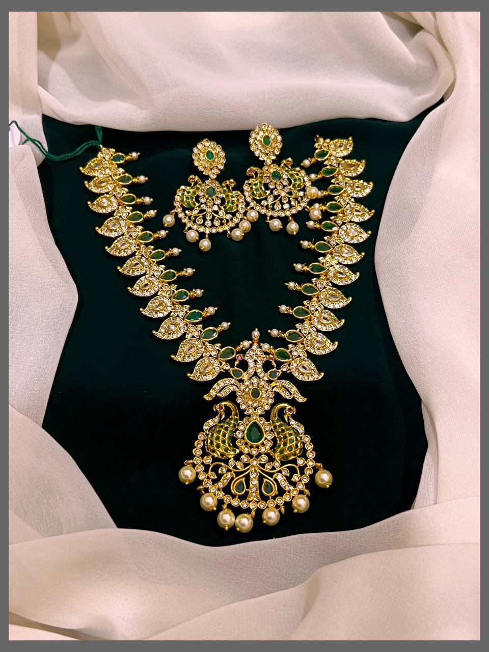 Beautiful Stone Mango Necklace In Nakshi - NN00293