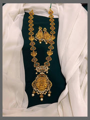 Multicolour Lakshmi Haram In Nakshi - NH00222