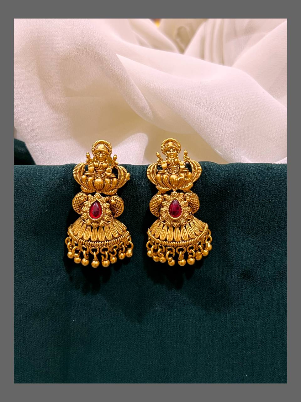 Beautiful Lakshmi Jhumki In Nakshi - NE00413