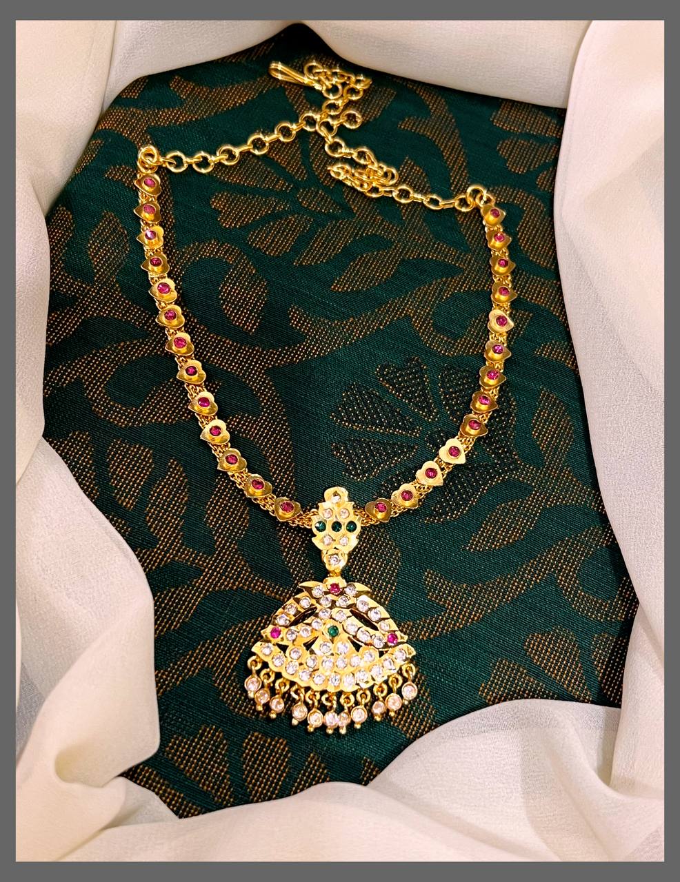 Vintage Collection Heart Shape Necklace In Nakshi - NN00336