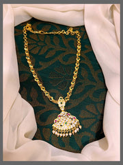 Vintage Panchaloham  Collection Heart Shape Necklace In Nakshi - NN00346