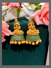 Kerala Design Lakshmi Jhumki In Nakshi - NE00424