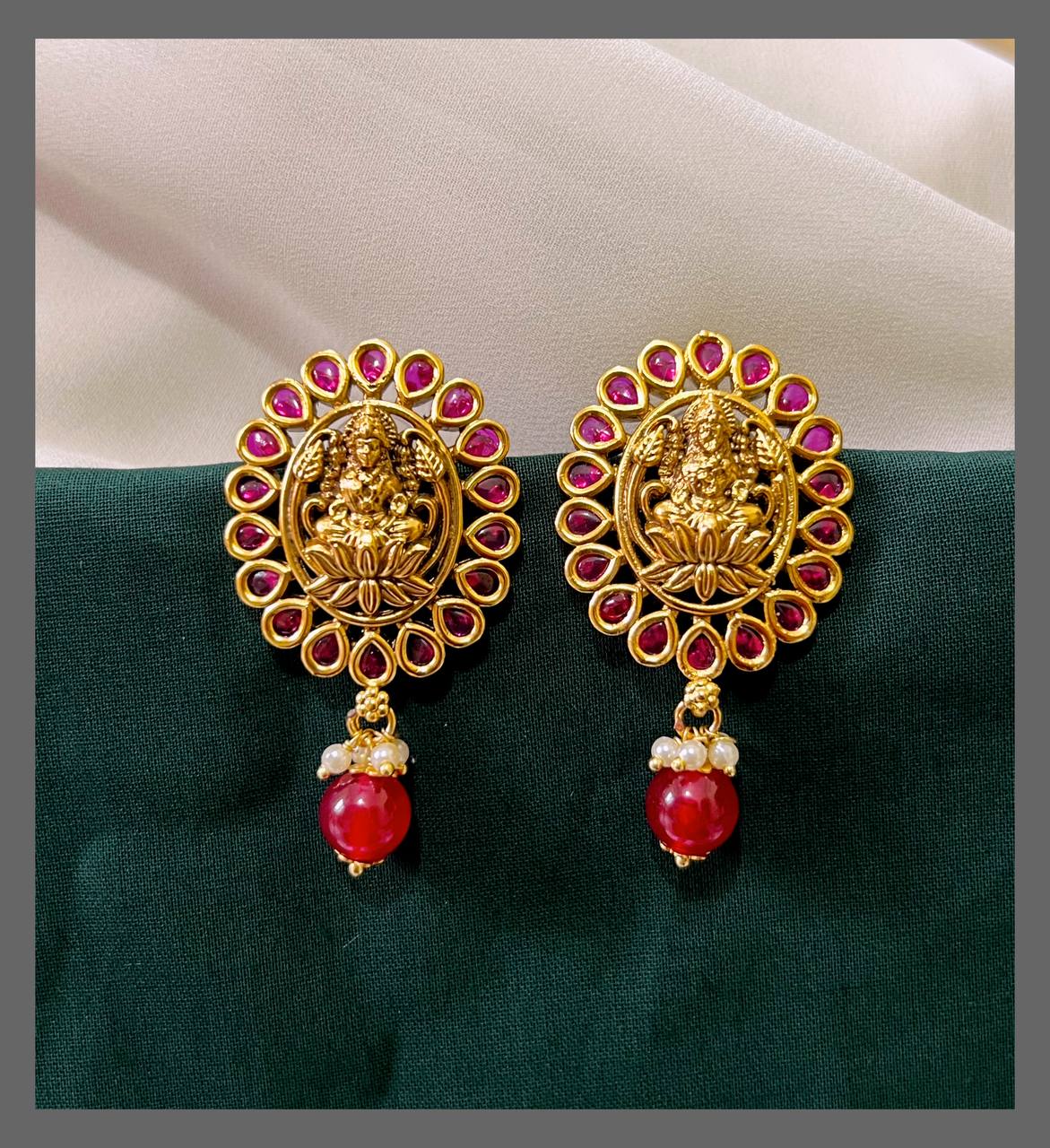 Lakshmi Earring In Nakshi - NE00388
