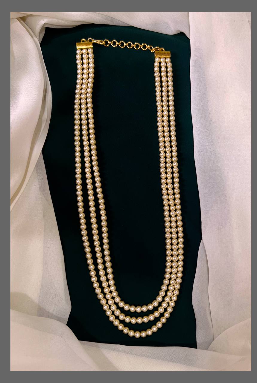 Trible Layer Peal Necklace - PB00101