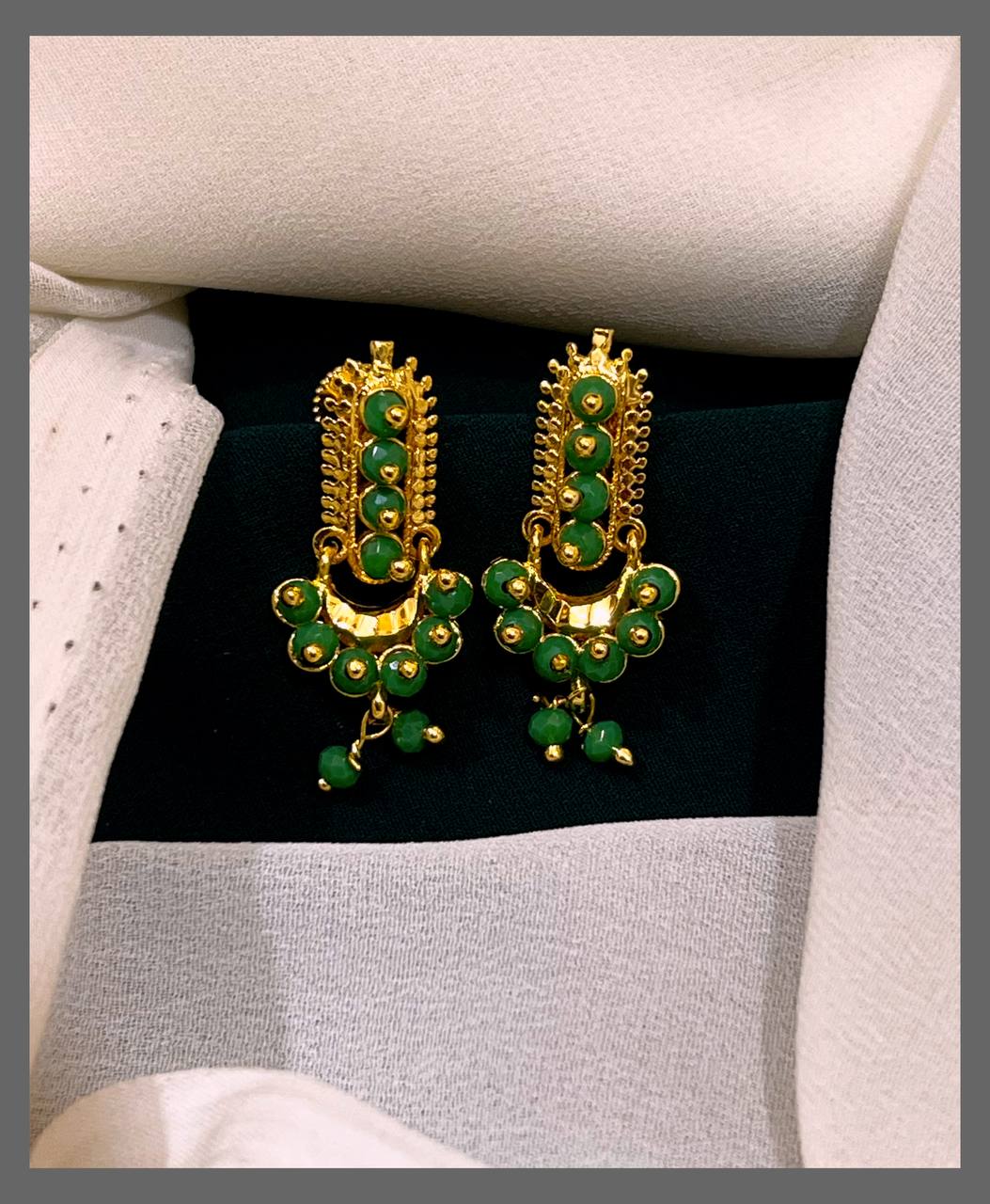 Pearl Earring In Nakshi - NE00446