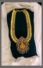 Lakshmi Kasu Haram With Peacock and Pearls - KH00273