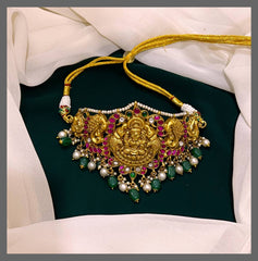 Antique Lakshmi Choker In Kundan - KN00456