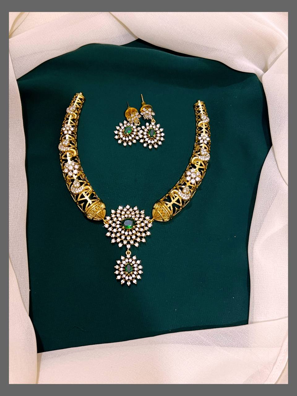 Beautiful Antique Necklace In Nakshi - NN00396