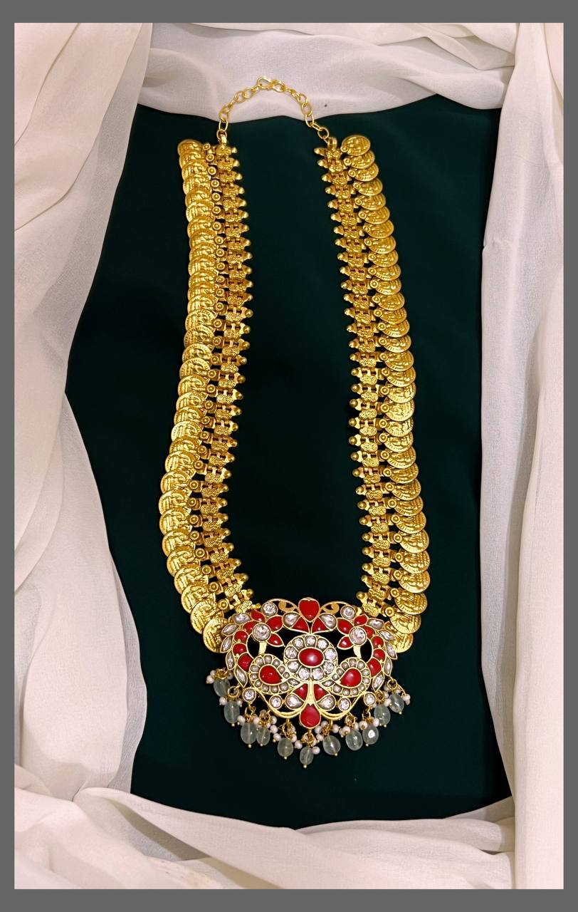 Kaasu Haram With Coral Pendent - KH00288