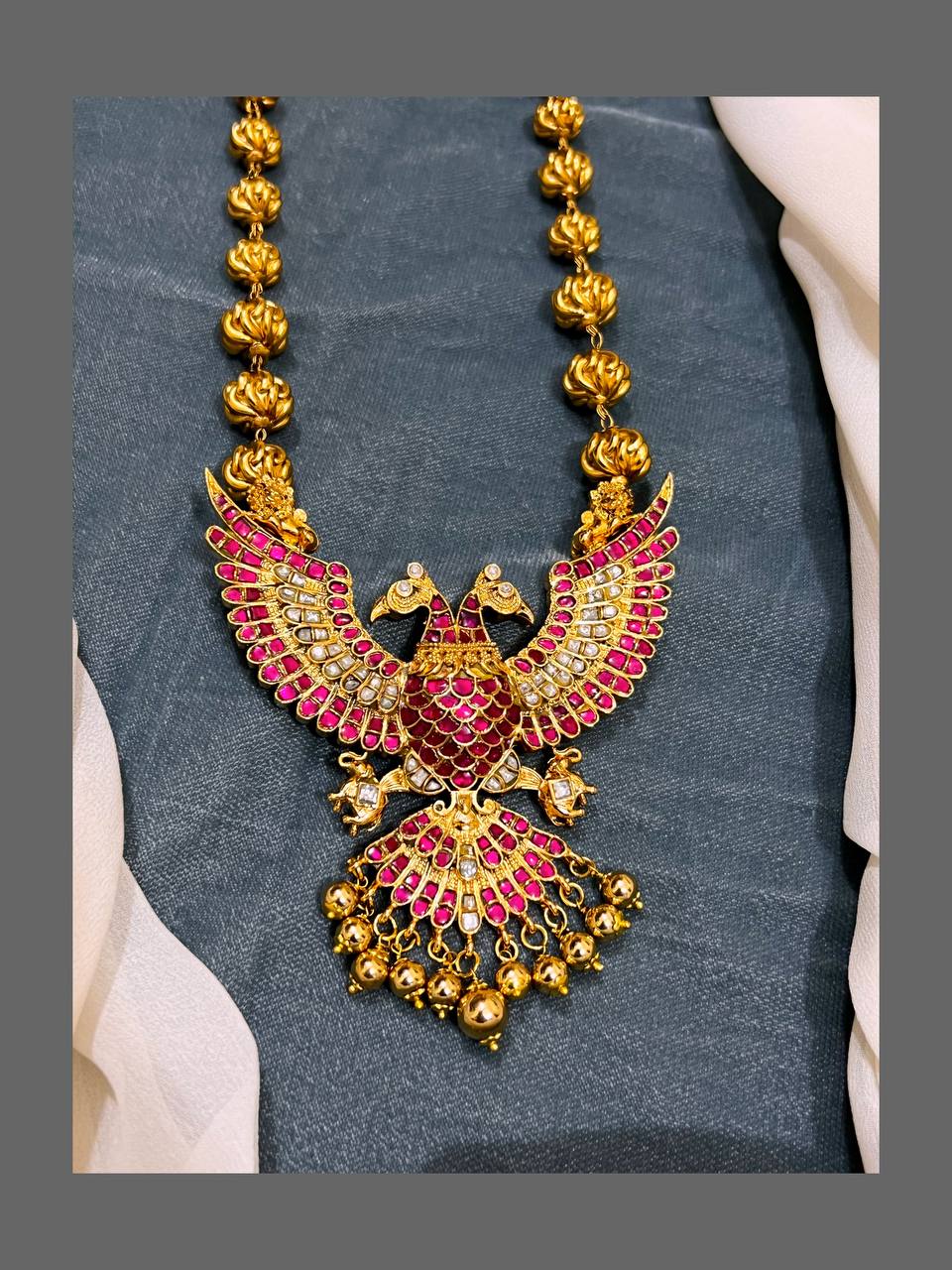 Jadau Gandaberunda With Nakshi Bead Set - PB00120