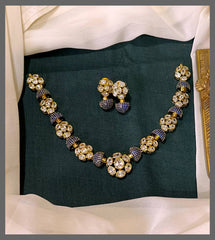 Elegant  Flower Victorian Necklace - VN00120