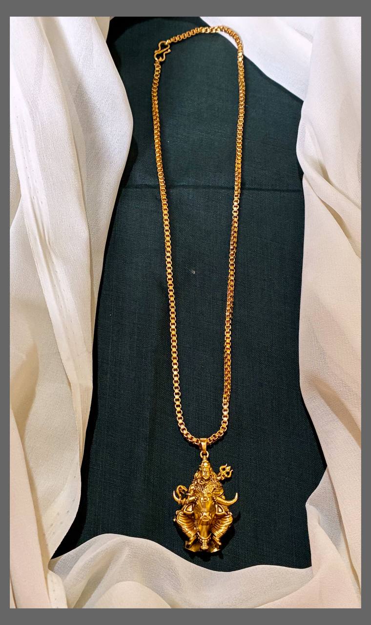 Shiva Pendent With Nakshi Chain - NN00467