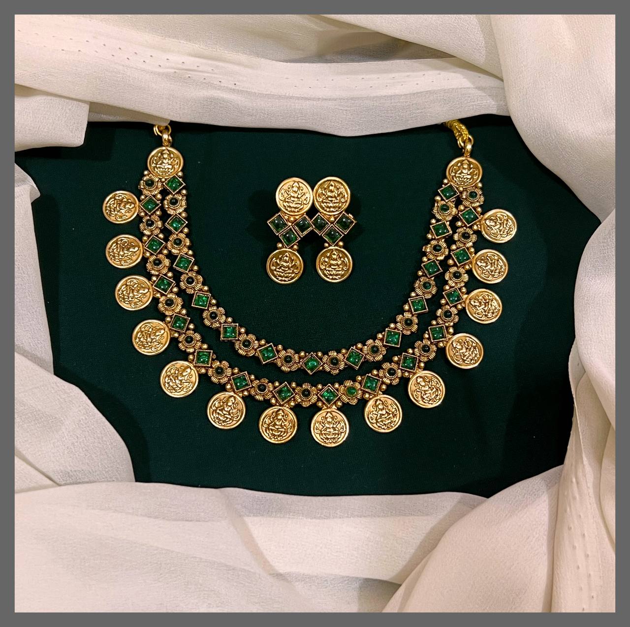 Double Layer Lakshmi Necklace - NN00472