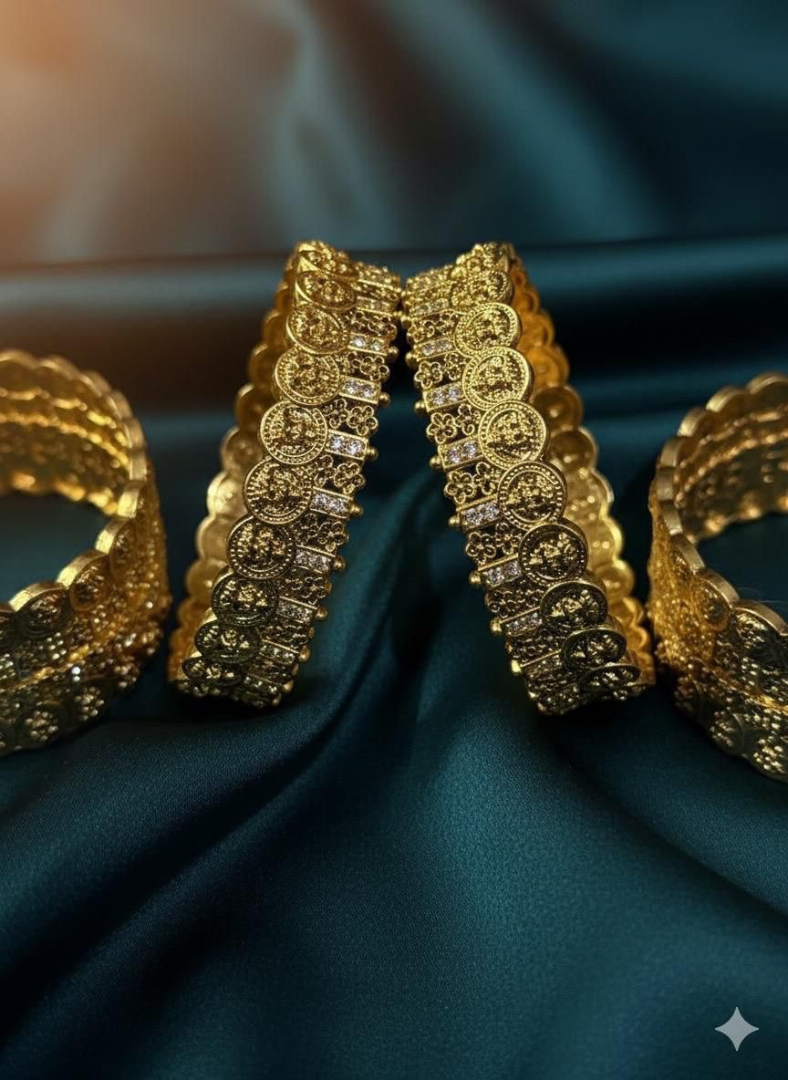 Beautiful Lakshmi Kasu Bangles - BG00177