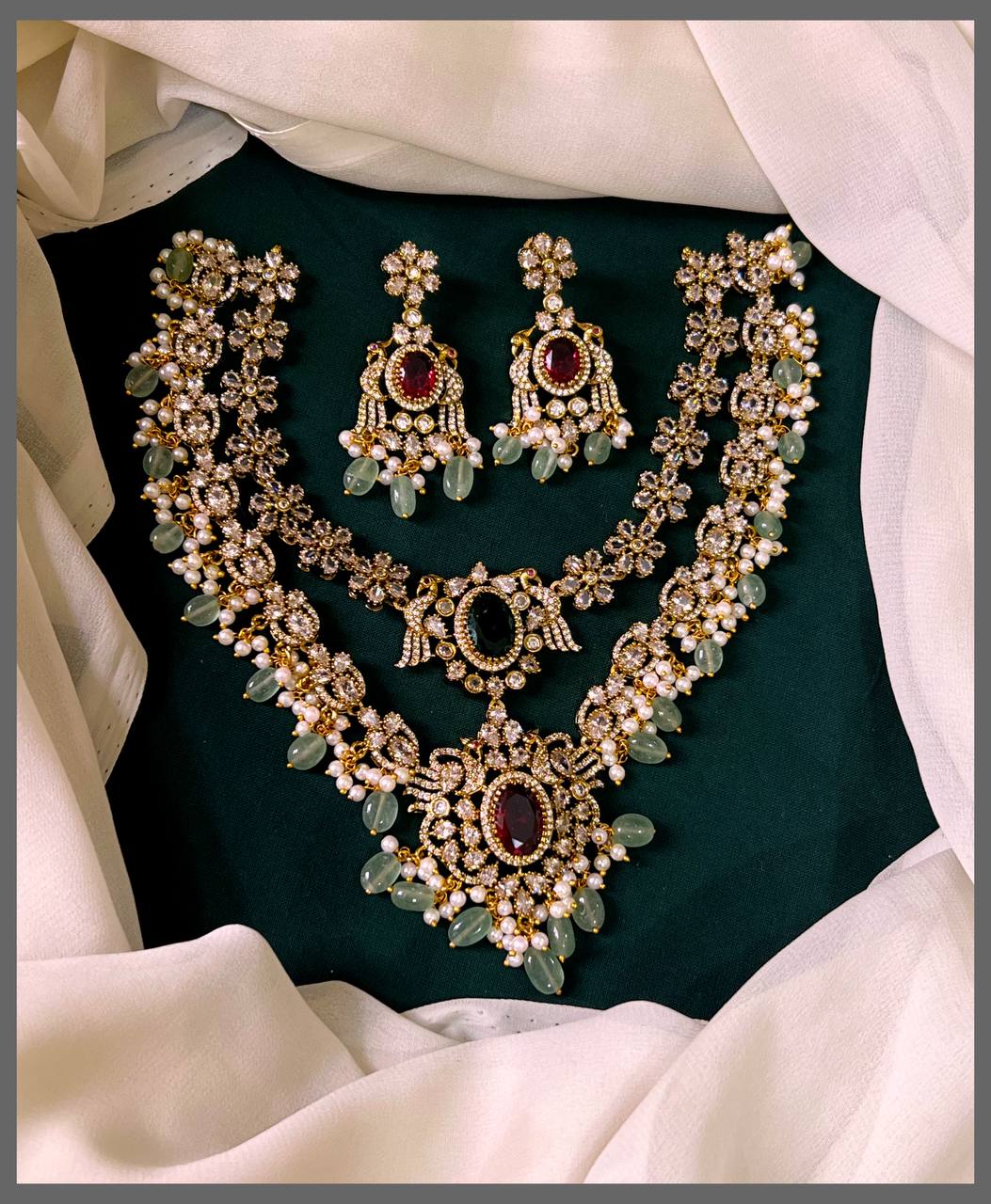 Elegant Double Layer Victorian Necklace - VN00125