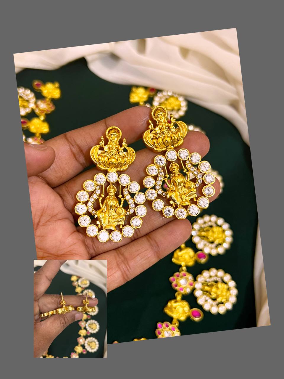 Beautiful Peacock and Lakshmi Kundan Haram - KH00297